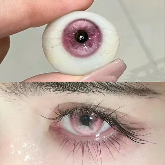 Pink Butterly 14.5mm Contact Lenses(6 months wear)