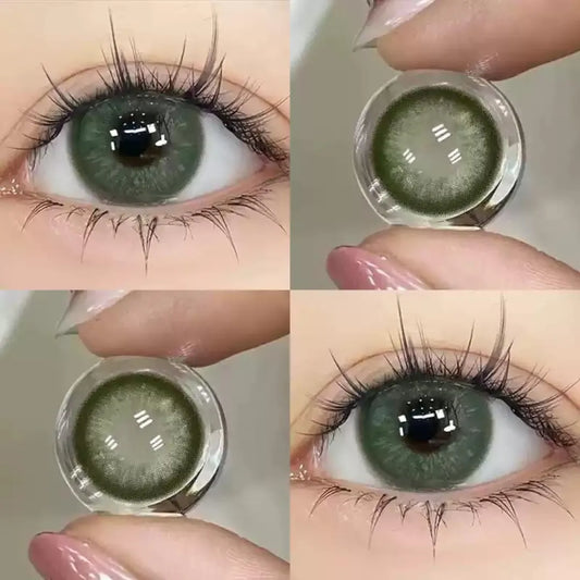 Half Summer Brown Green Contact Lenses(6 months wear)
