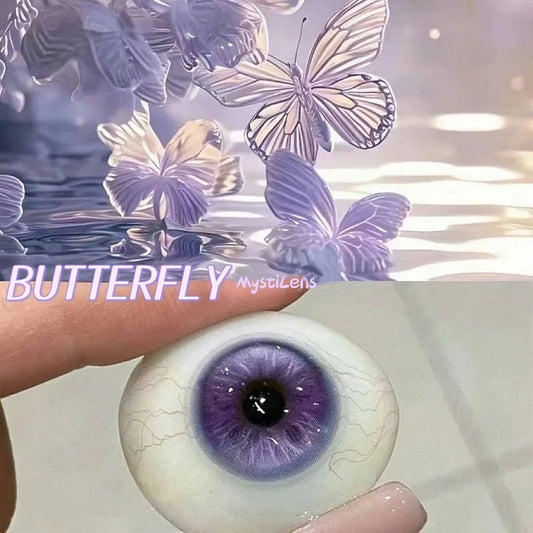 Purple Butterly 14.5mm Contact Lenses(6 months wear)