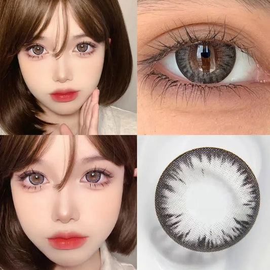 Jasmine Oolong Black Gray 14.5mm Contact Lenses(6 months wear)