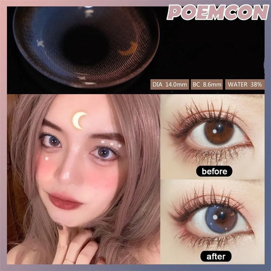 Pink Star Moon Contact Lenses(6months wear)