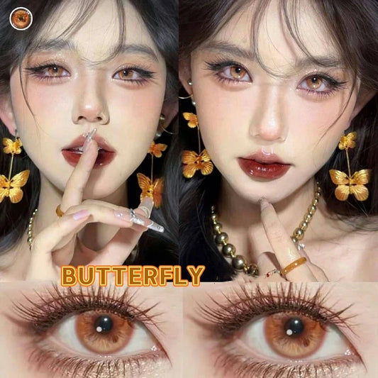Brown Butterly 14.5mm Contact Lenses(6 months wear)