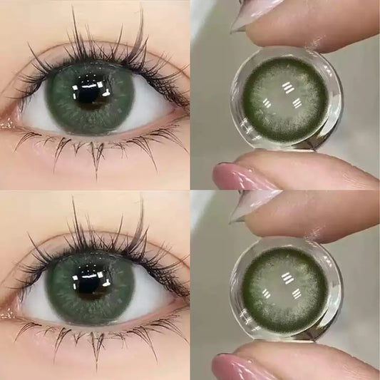 Half Summer Brown Green Contact Lenses(6 months wear)