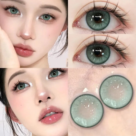 Glitter Mint Green 14.5mm Contact Lenses(6months wear)