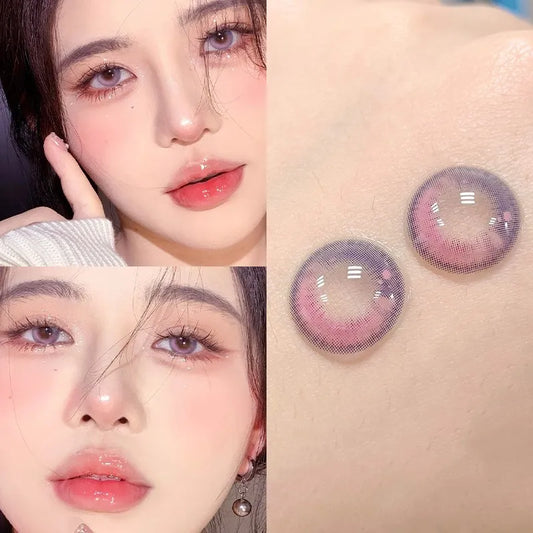Girls' Tear Powder Pink Contact Lenses(6 months wear)