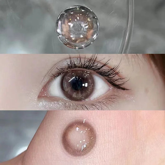 Raspberry Milk Gold Contact Lenses(6 months wear)