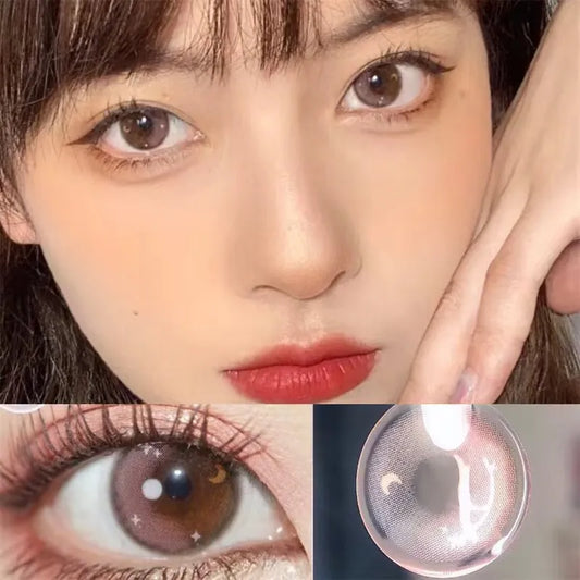 Pink Star Moon Contact Lenses(6months wear)